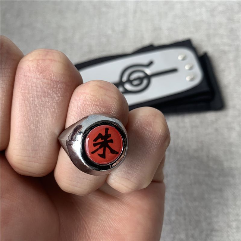 火影忍者晓组织宇智波鼬戒指叛忍护额头带斗篷披风动漫道具戒指生日