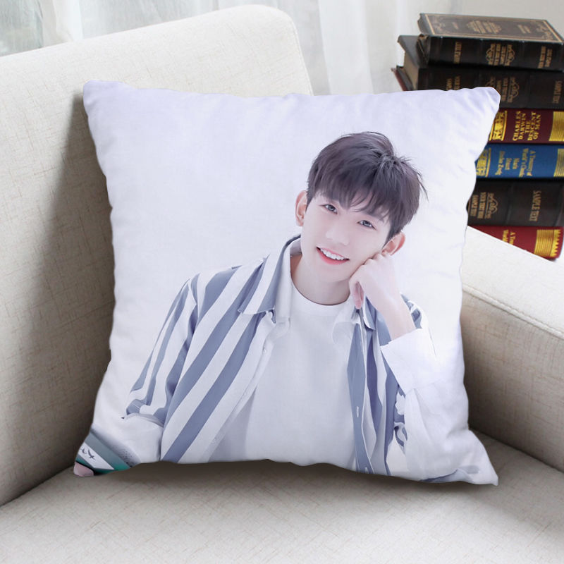 王源抱枕演唱会周边同款海报来图定制女生可爱生日礼物卧室床靠13535