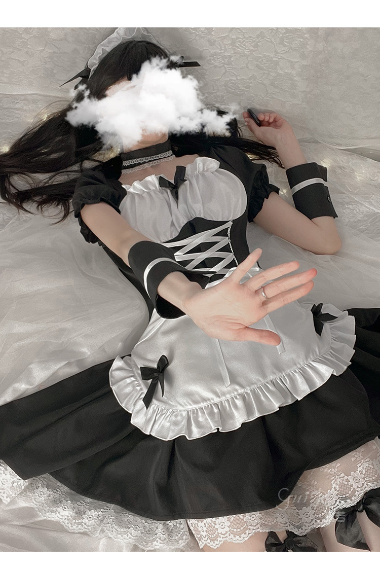 瑰若女生洛丽塔制服诱惑套装二次元cos情趣内衣性感女仆装绑带sm角色