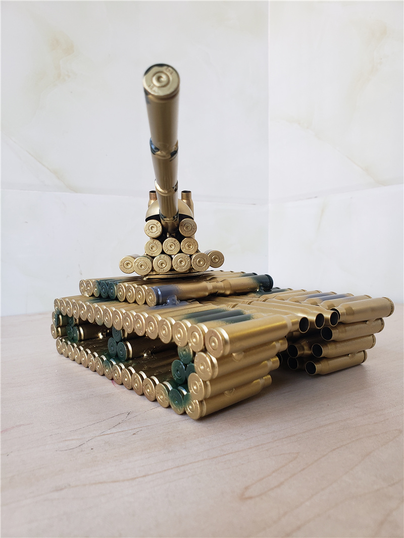 子弹壳工艺品摆件壳工艺品飞机焊接模型0395粘99主战坦克手工制作摆件