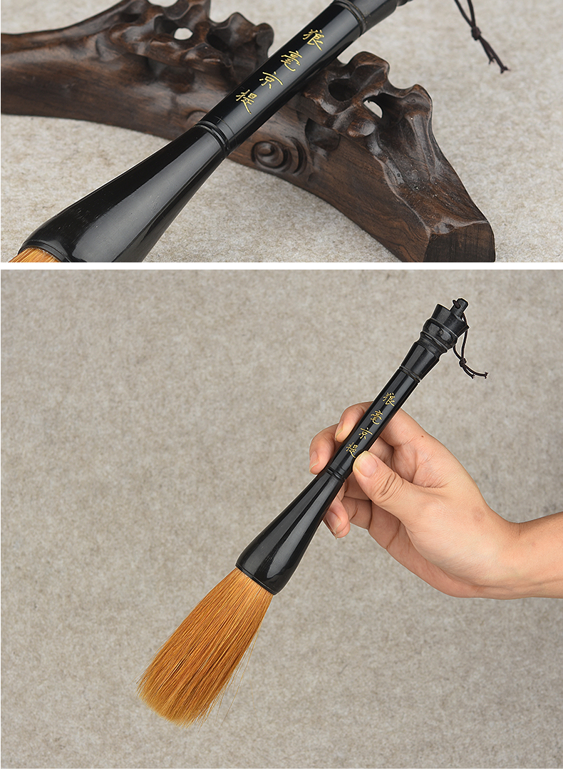 特大号手抓笔羊兼毫写对联专用毛笔大字榜书题字小提斗长锋狼豪大码粗