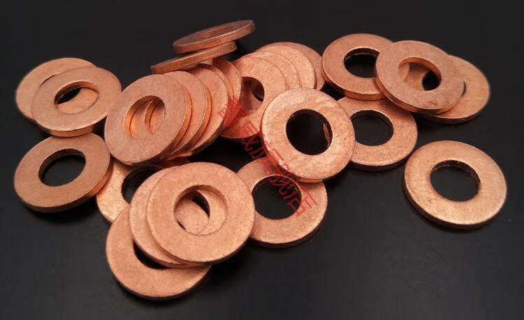 紫铜垫片铜垫圈紫铜密封垫片船用垫片m3m4m5m6m8m10 e 6*16*2(25片)
