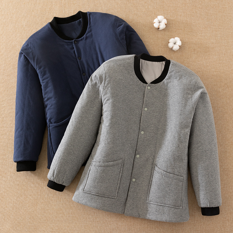 爸爸装贴身小棉袄男士内穿打底棉衣内胆中老年人加厚保暖上衣秋冬季