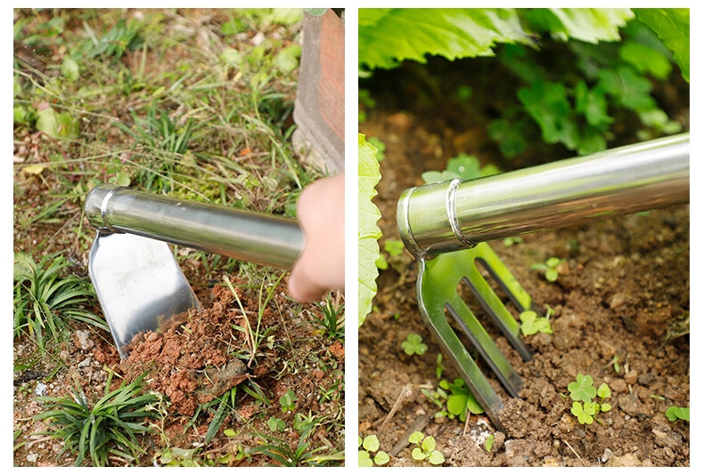 种地工具锄头带把种地挖药小工具用的农村野外多功能专田铲子手工除草