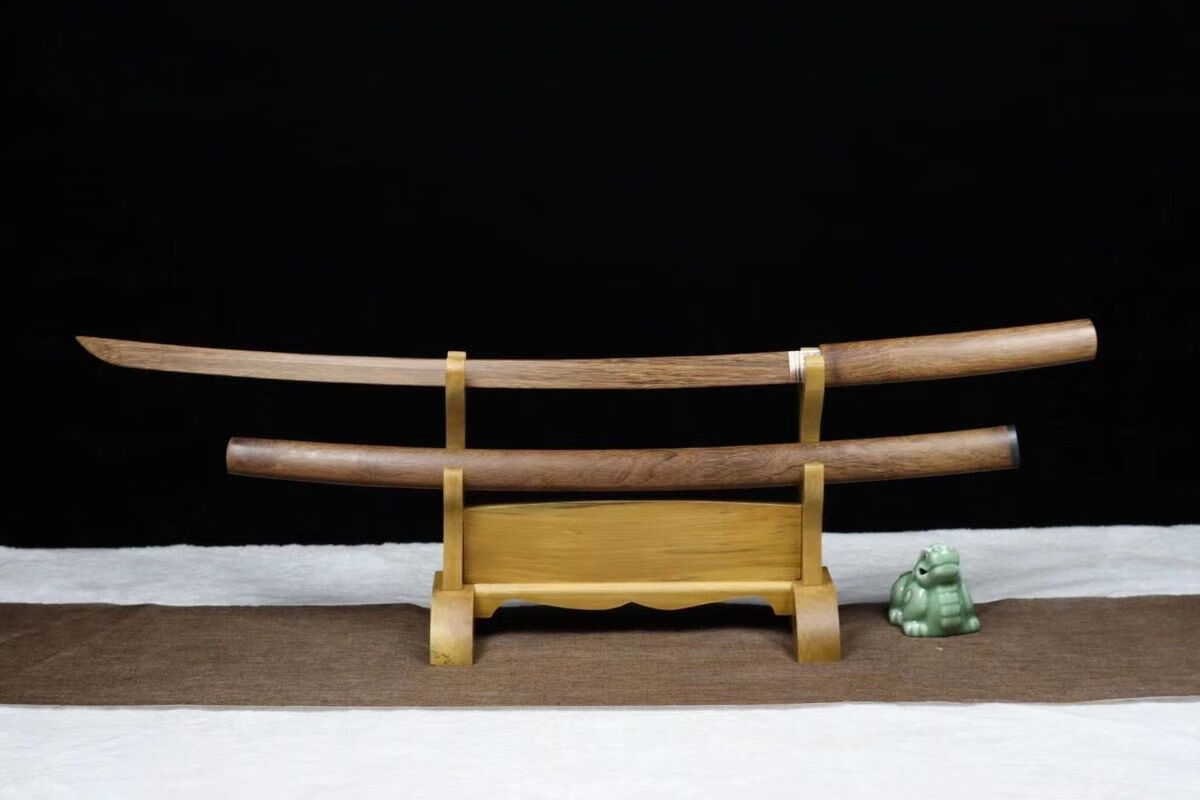 日本居合道木刀竹刀武士刃东洋拔刀术训练表演cos一体带鞘未开刃朋友