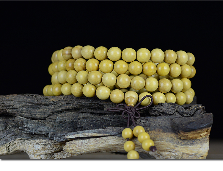 老料小叶黄杨木佛珠手串手持108颗念珠男女款情侣手链文玩 精品顺纹