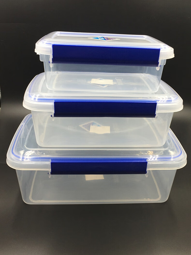 透明箱长方形收纳箱带盖塑料箱商用大容量收纳箱密封盒子莫卡奇88199l
