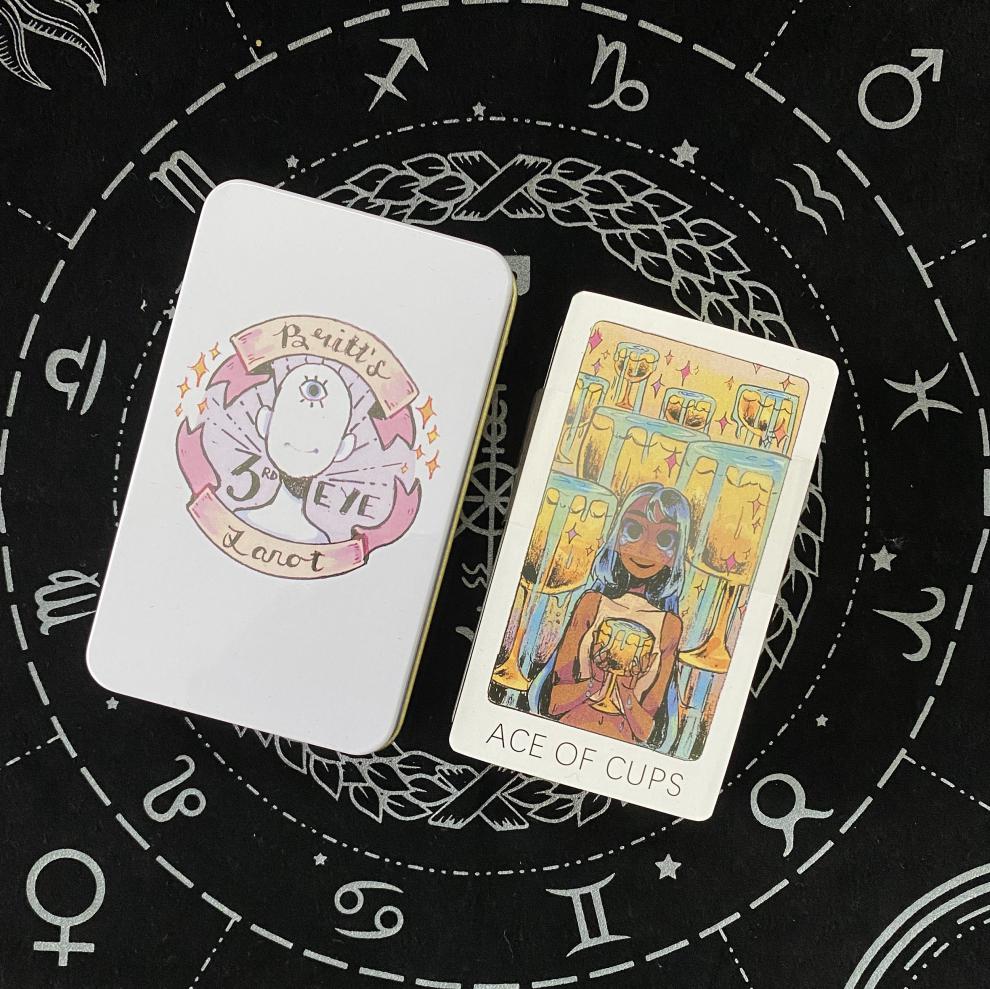 britts third eye tarot灵眼塔罗英文卡牌铁盒口袋装烫金边 灵眼塔罗
