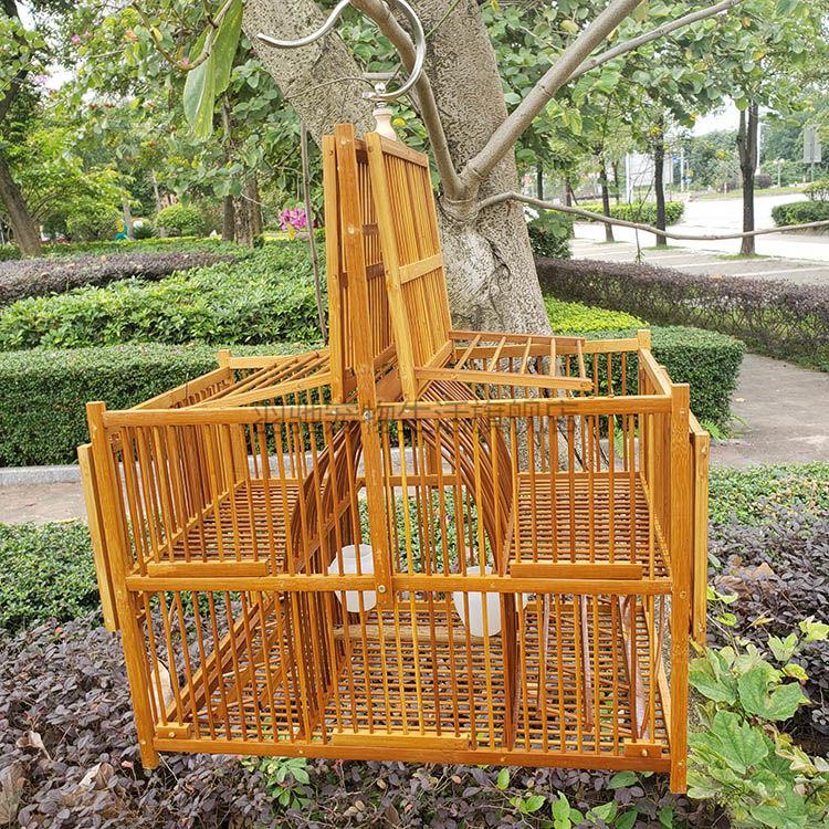 打笼拍翻转笼自动鸟笼红子黄雀竹制鸟笼绣眼画眉麻雀鸟笼踏防风翻转