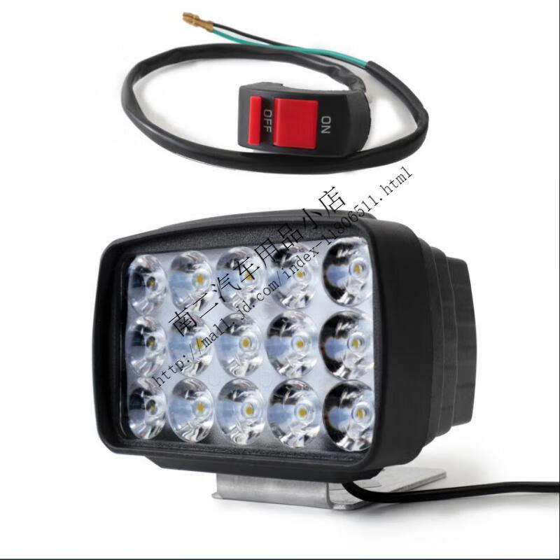 电动车摩托车led车灯 灯超亮改装灯电动车led灯泡射灯12v48伏60v72v80