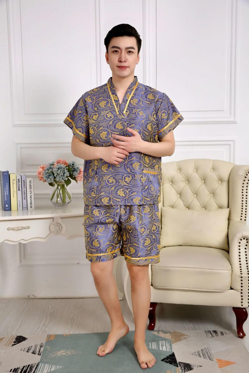 60高端汗蒸服男女士睡衣大码桑拿服洗浴服男女会所按摩服浴衣美容服