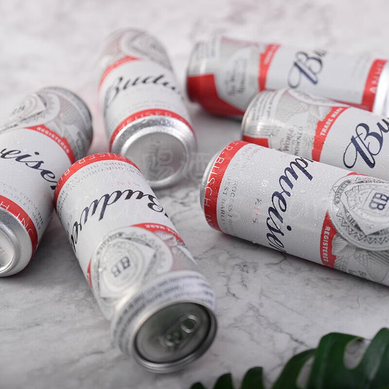 5听 英国红百威啤酒 budweiser 500ml 泱赐酒社 5听国产500ml听装超市