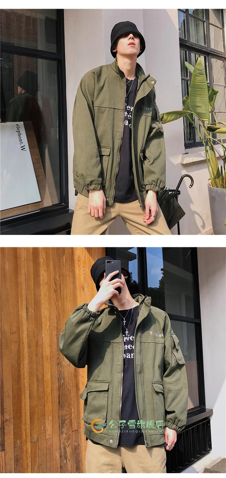 夹克男年轻人20大学生25岁30穿的日系机能工装外套男春秋季韩版帅气