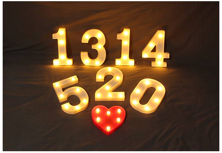 求婚灯led字母灯发光数字英文装饰灯创意生日快乐求婚ktv道具场景布置