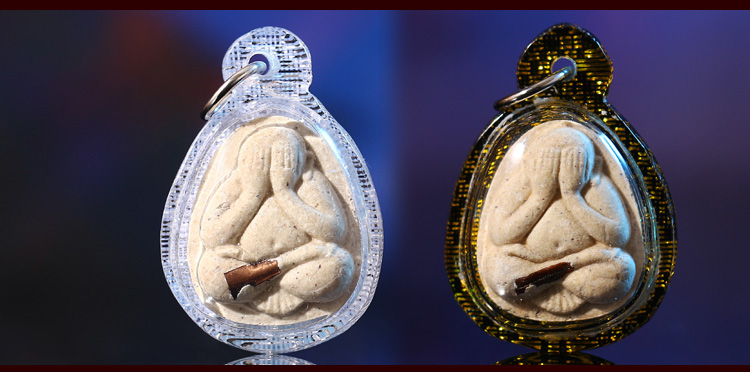 顶妃泰国佛牌龙婆坤2536掩面必打27年老牌银壳水壳送链包泰银珐琅壳蓝