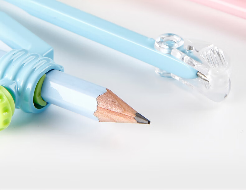 日本kokuyo国誉学生绘图金属圆规可爱清新淡色系便携圆规 浅粉色