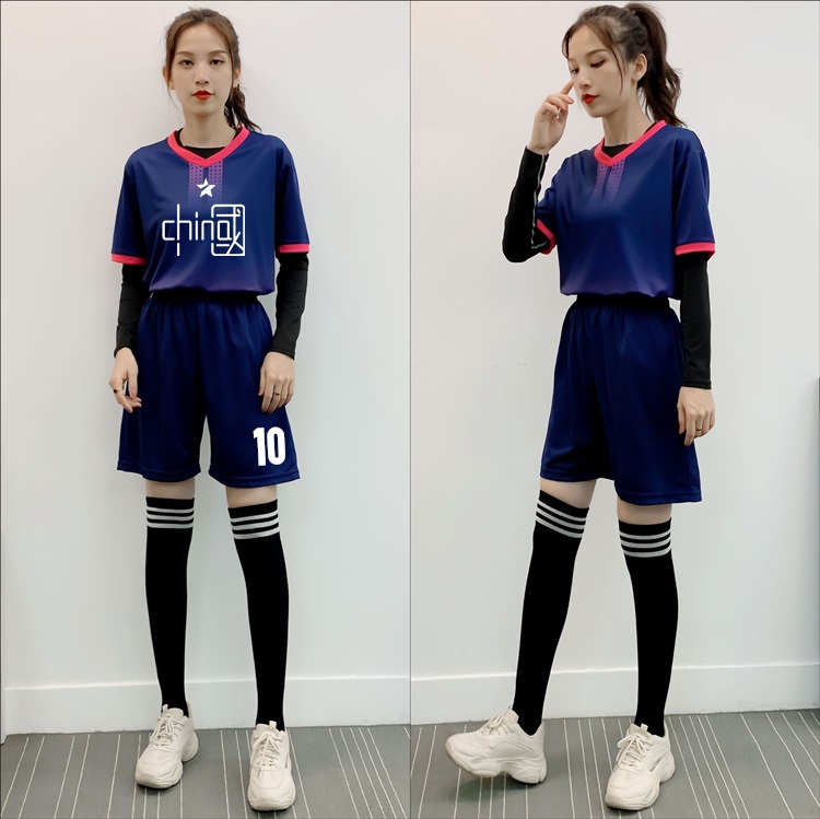 滕讯体育同款足球服女秋冬套装学生训练比赛运动服女子长袖速干紧身