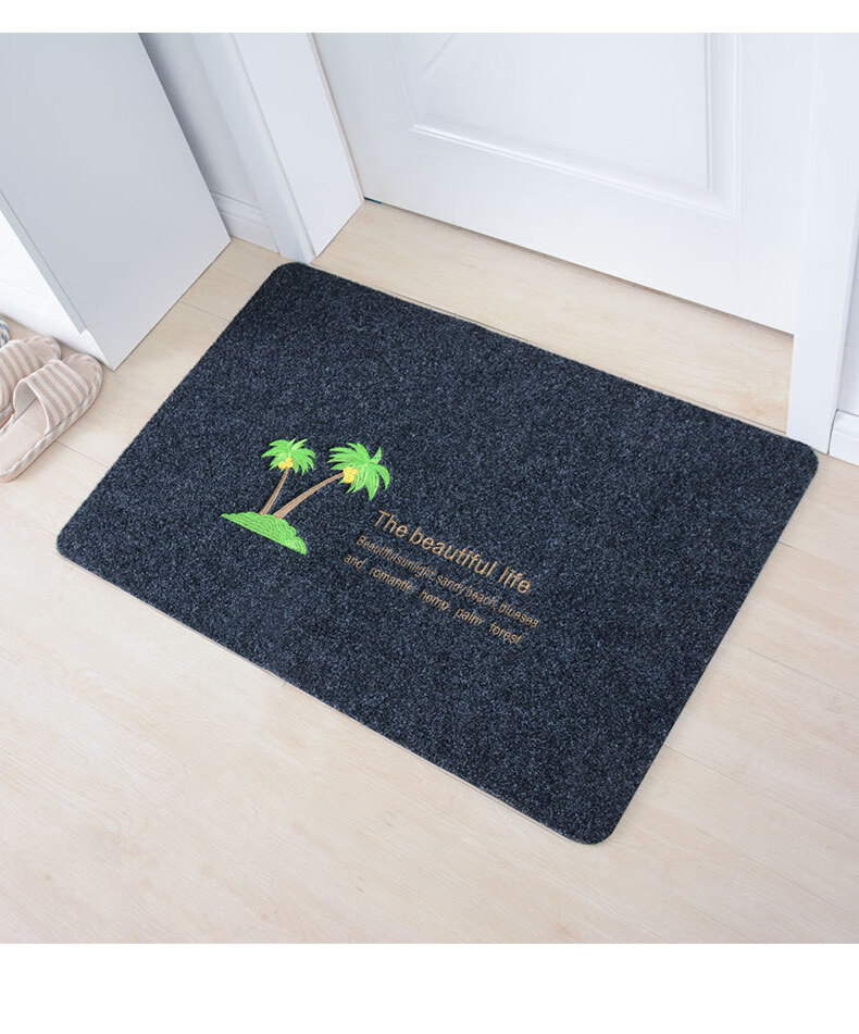 舒炫地垫门垫进门入户门门口家用吸水脚垫浴室防滑厕所卫生间垫子灰色