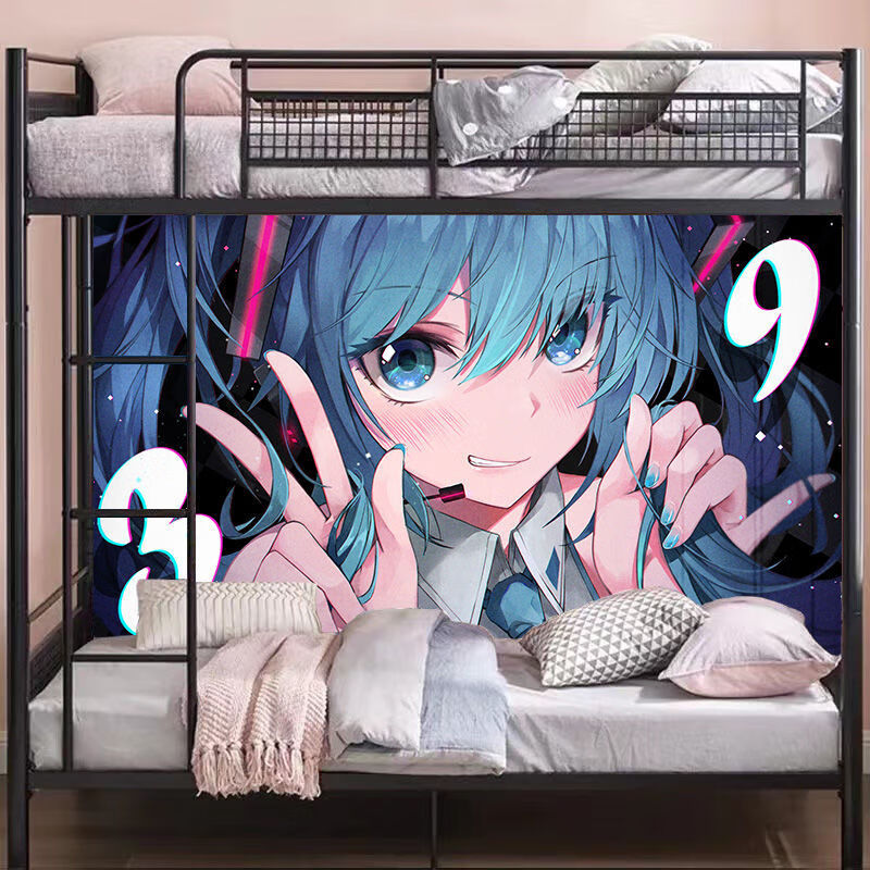 初音未来动漫海报墙贴超大污寝室二次元学生宿舍自粘墙纸 c12 60*40cm