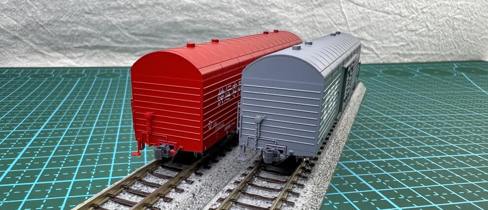 n比例货运车厢 [现货]长鸣火车模型 n比例 pb棚车 cre 快运专列 货运