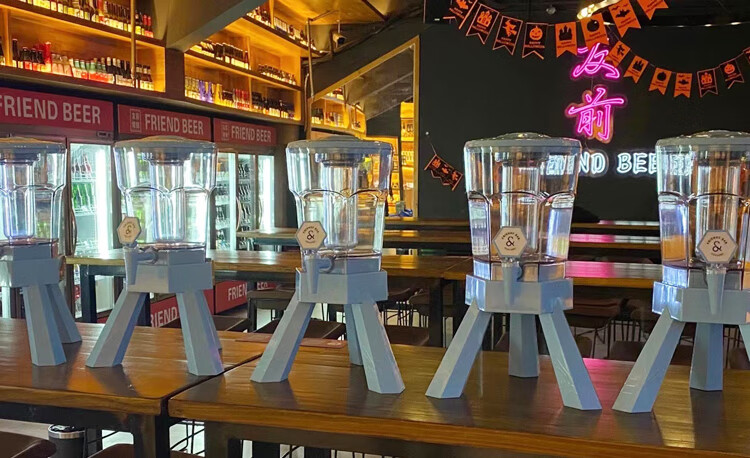 可乐桶容器酒炮酒吧福佳白3升啤酒桶商用带龙头网红可乐桶容器扎啤酒