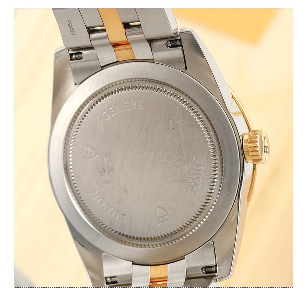 二手95新帝舵骏珏系列香槟盘原钻18k黄金精钢自动机械男女通用瑞士表