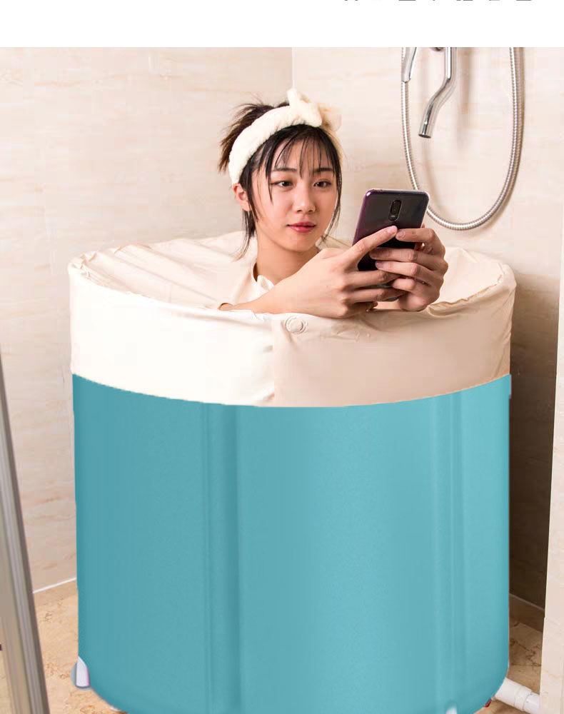加厚折叠洗澡桶浴桶成人泡澡桶儿童洗澡桶婴儿洗澡盆浴盆家用浴缸 浴
