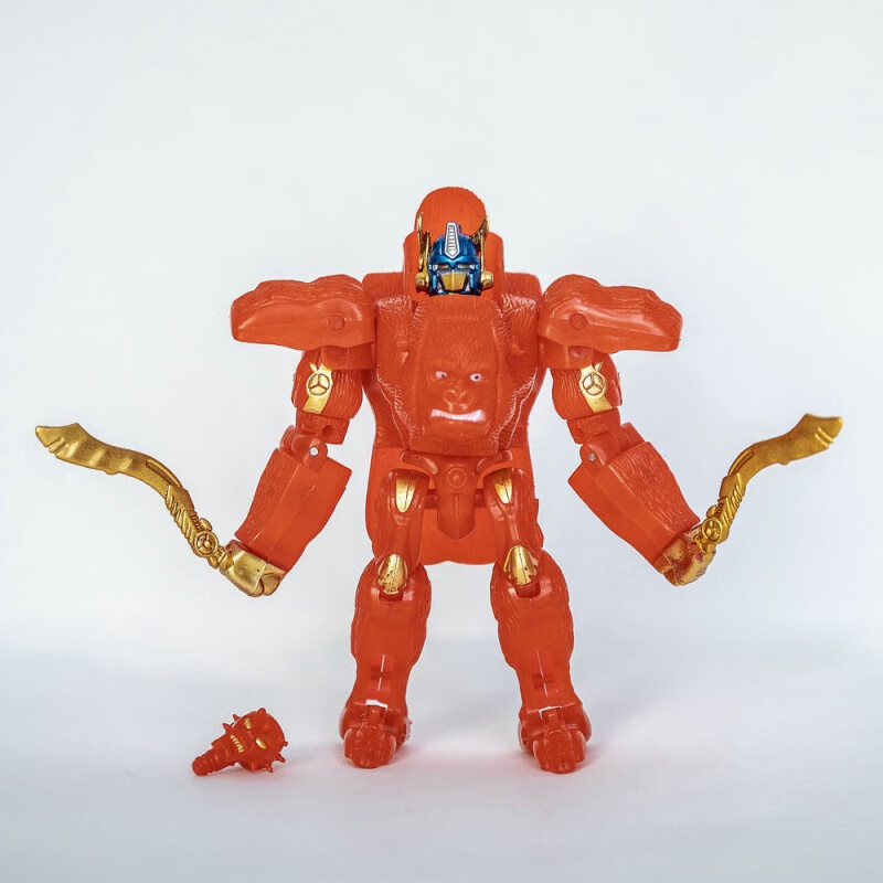 变形玩具金刚超能勇士猛兽侠bw二代黄豹金属变体黑猩猩队长霸王龙3-6