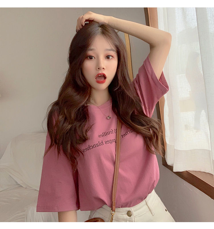 白色 m 品牌: 纤月情(qianyueqing) 商品名称:夏季少女生短袖t恤初中