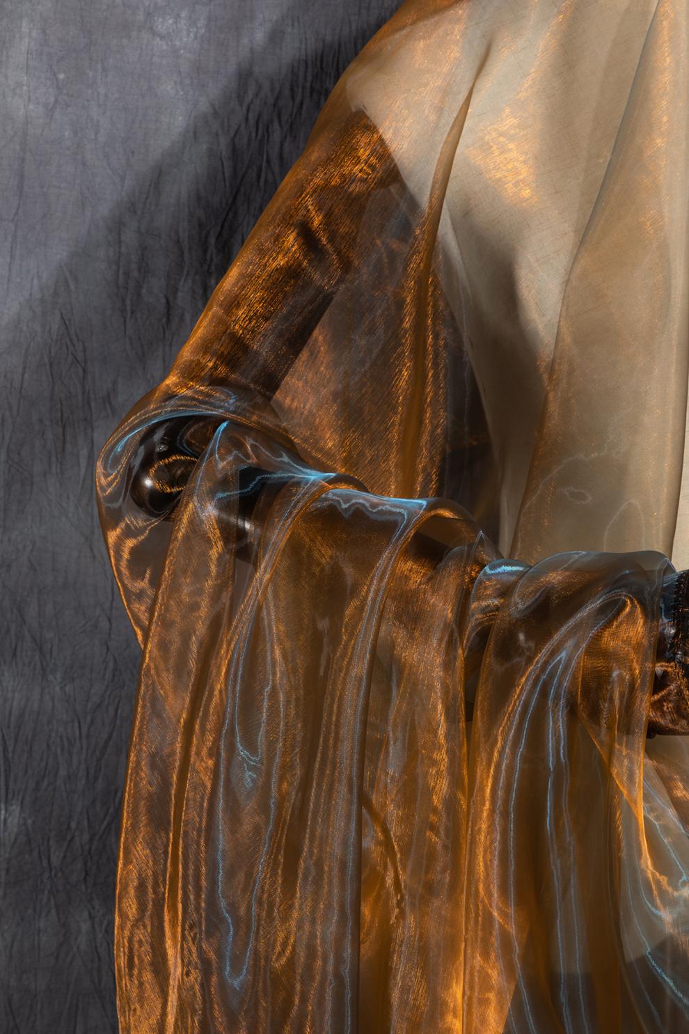 软网纱布料加密布料镭射渐变欧根纱设计师面料 连衣裙子diy服装布料