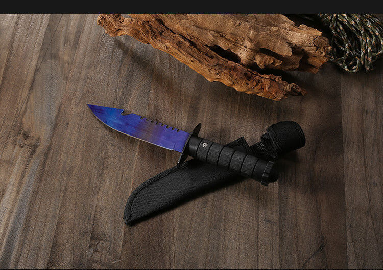 m9刺刀 csgo刀不锈钢户外刀具多功能军工高硬度荒野求生刀求生工具宓