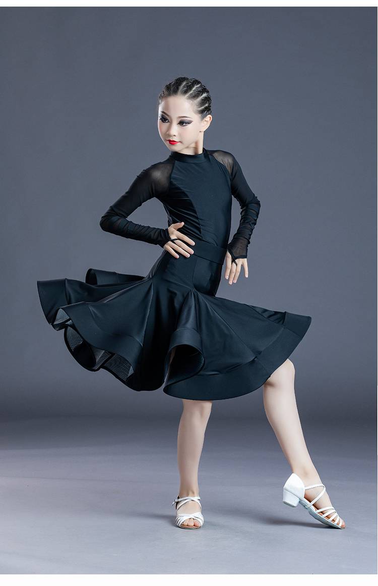 拉丁舞比赛服专业拉丁舞裙比赛服专业儿童女国标舞演出服高级规定服