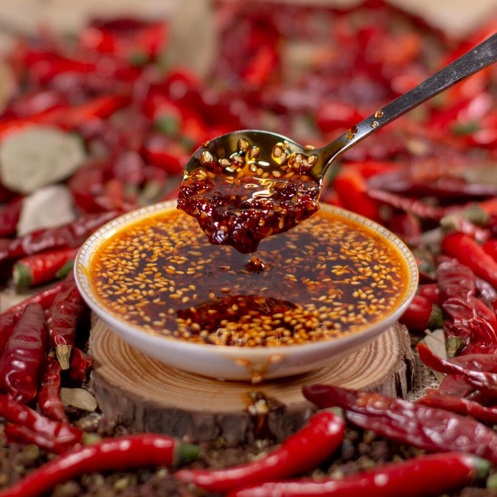 思依麻辣红油600g四川油泼辣子凉拌菜口水鸡凉菜拌料营山红油【图片