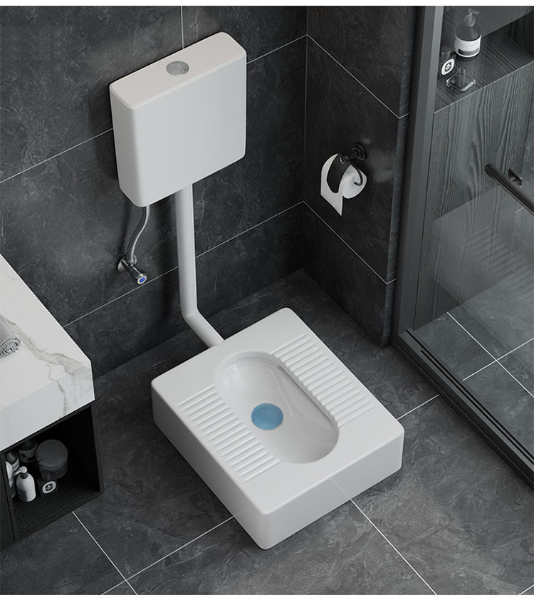 富茂鸿新款一体式陶瓷坐便器改蹲便器台式蹲便挖坑免砌台面蹲坑蹲厕