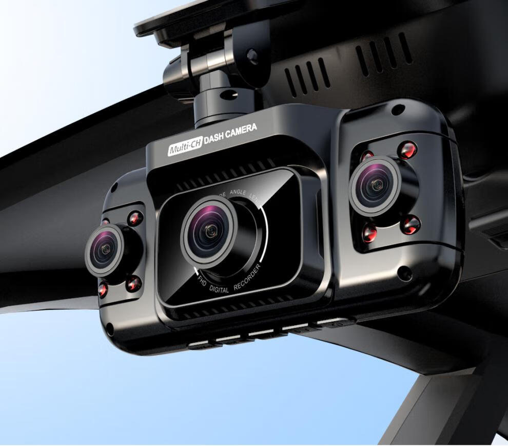 铁证先锋车载行车记录仪360度全景停车监控24小时防划车内免走线 黑色