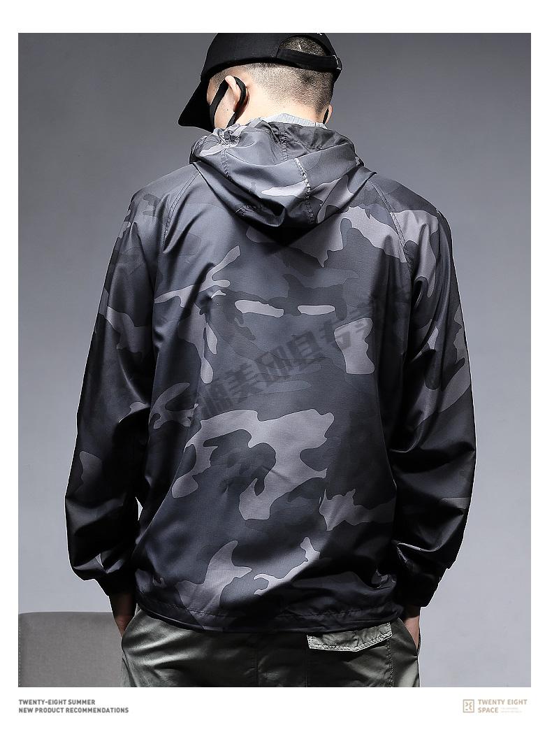 钓鱼衣服男款防雨防晒服夏季衣男士冰丝薄款迷彩钓鱼运动外套皮肤上衣