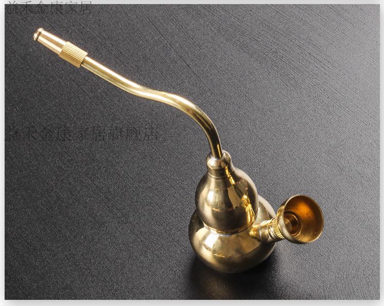 铜水烟壶 葫芦两用便携式水烟斗 水烟袋传统老式水烟枪 送男士礼品