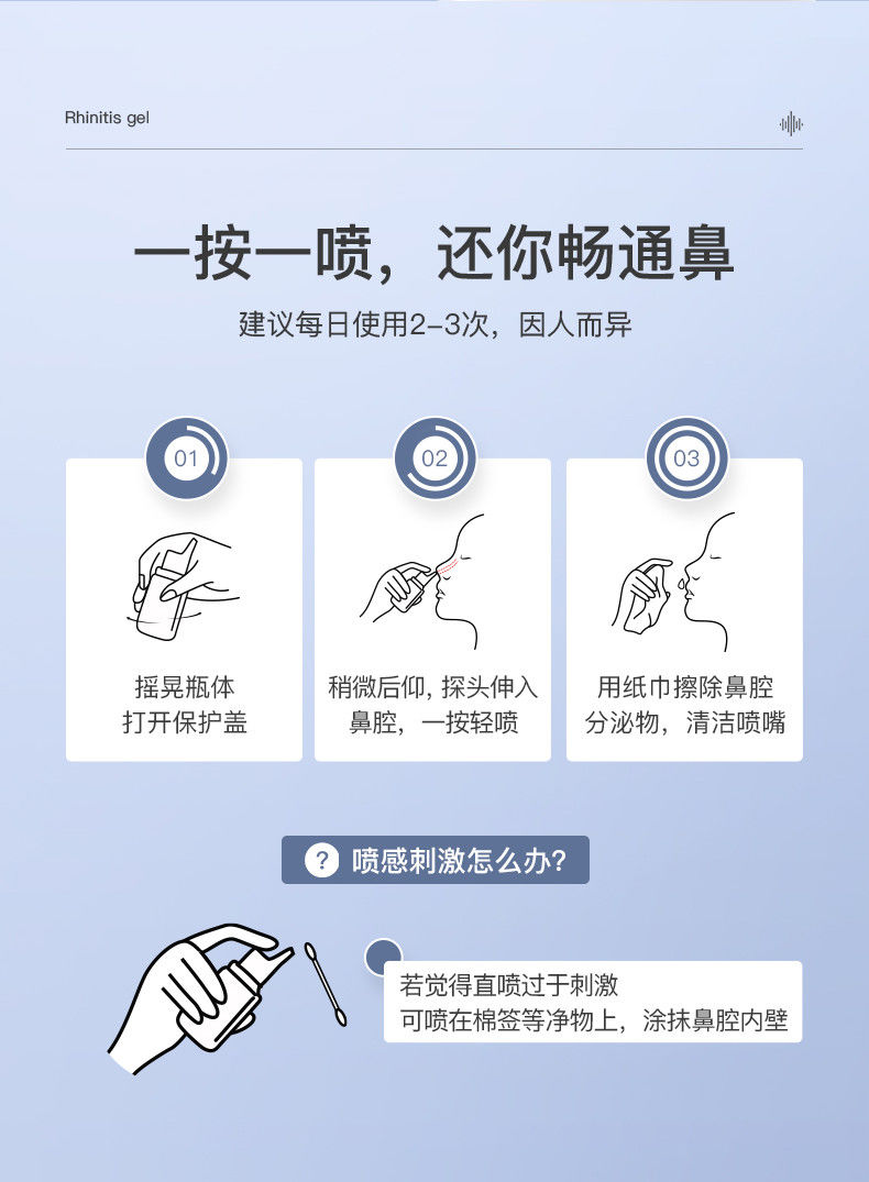 芸南本草鼻炎喷雾鼻炎舒冷敷凝胶喷剂一喷灵鼻舒冷敷凝露神器治疗器