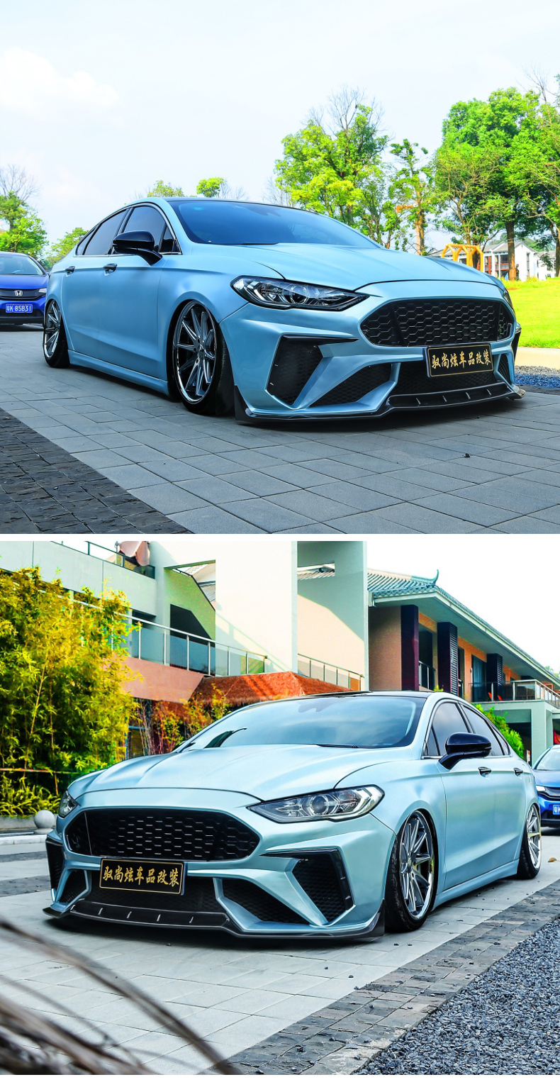 定制适用于福特13-21款蒙迪欧改装大包围野马中网前保险杠前脸外观件