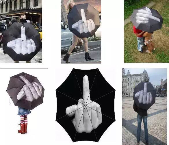 适用于中指雨伞中指雨伞创意礼品雨伞fucktherain抖音同款手指雨伞