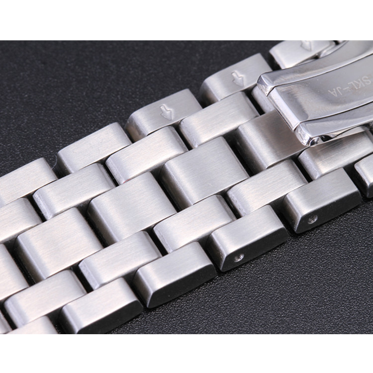 代用天梭表带钢带配件1853机械表男士t46prc200手表带精钢表链 t014