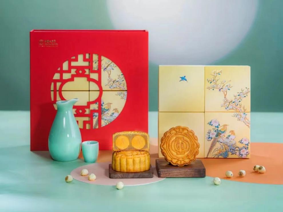 2022中国大酒店中秋月饼礼盒双白五仁送礼花园香格里拉酒店 急购加xue