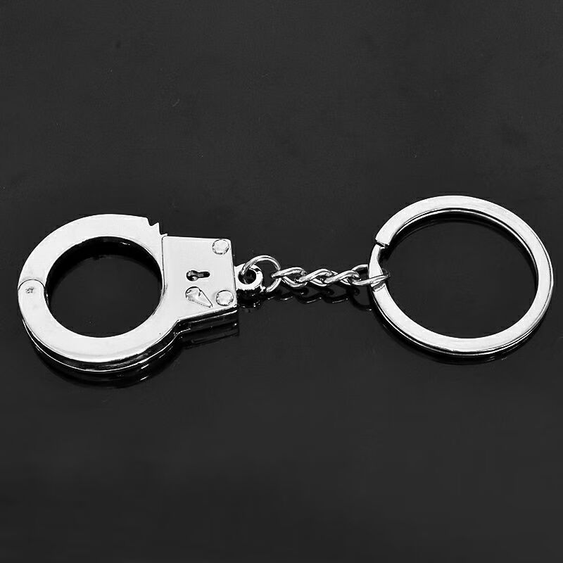 不舍天真警察手铐玩具金属创意个性迷你拇指玩具手铐金属钥匙扣车用