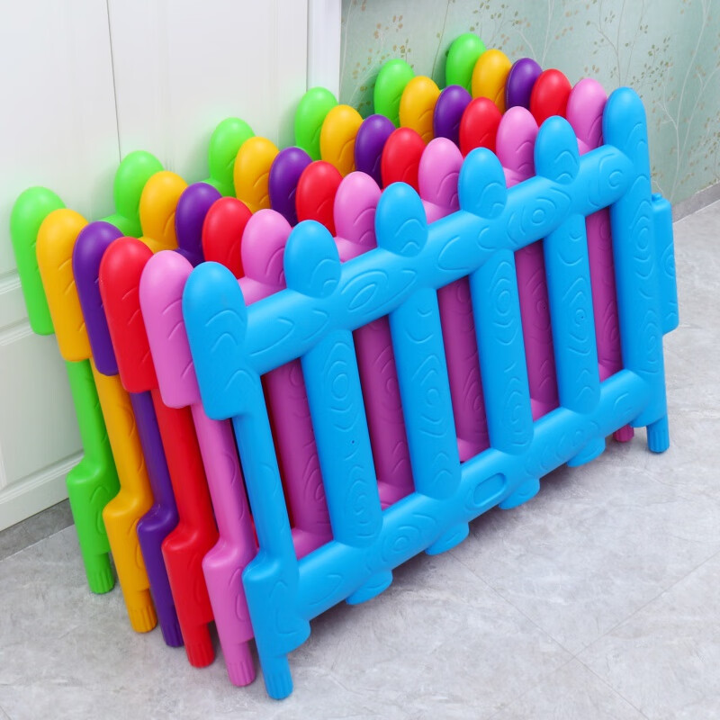 游乐园多角度篱笆塑料栅栏门跨游戏围栏儿童栏杆幼儿带门护栏大号75高