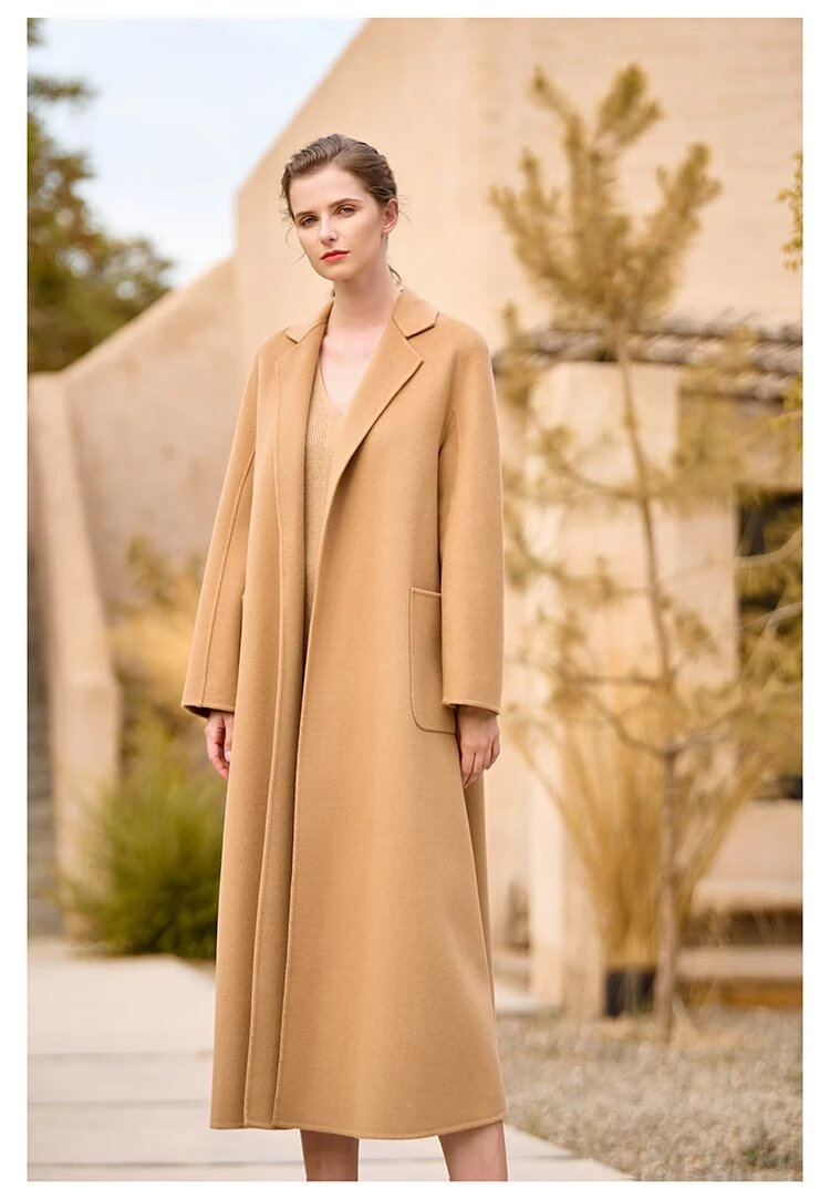 双面羊绒大衣女中长款牛油果绿高端labbro毛呢外套2022年 牛油果绿 xs