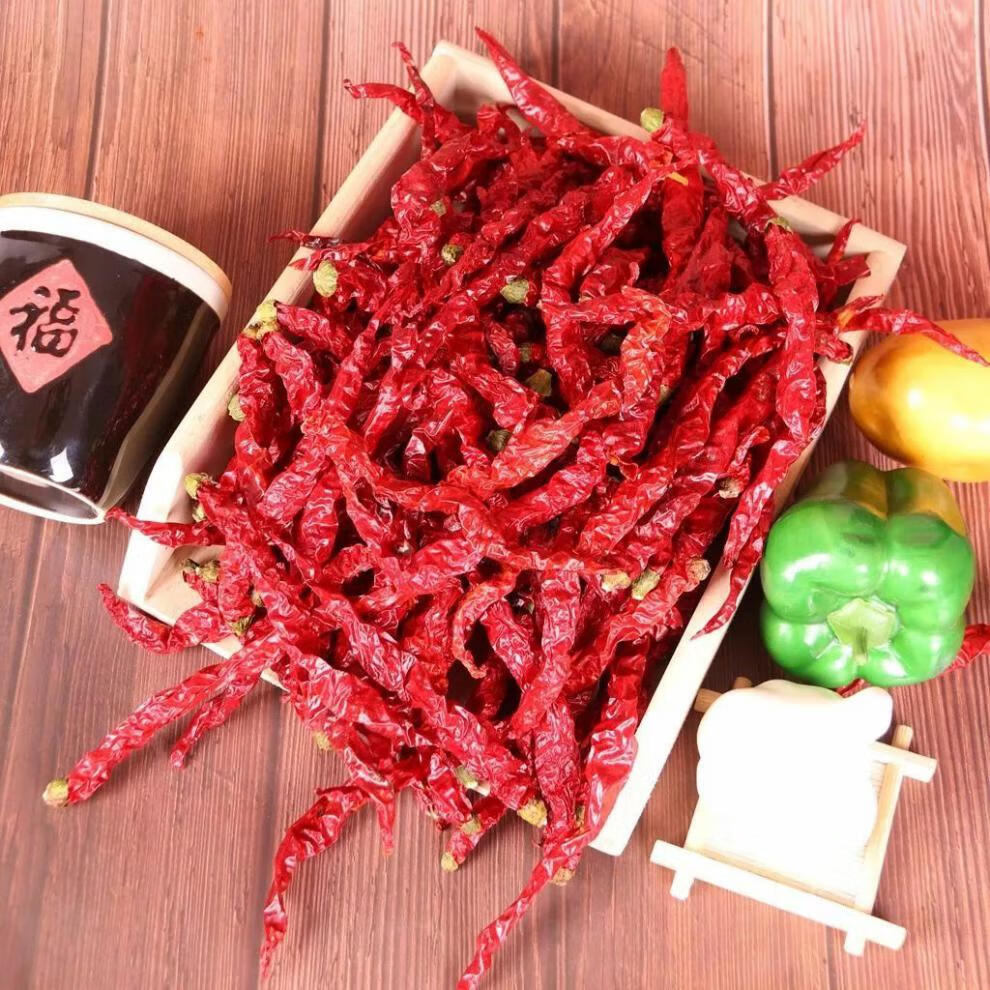 鲜红线辣椒陕西宝鸡干辣椒秦椒线线辣子香辣油泼辣椒 秦椒【辣椒圈】