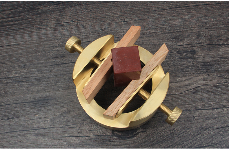 新款大号双头黄铜印床360度旋转金属纯铜印台初学者手工篆刻工具