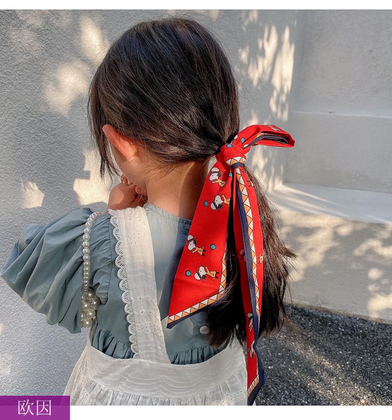 欧因儿童发带女绑发丝巾飘带女童宝宝蝴蝶结头饰韩式洋气女孩头绳丝带