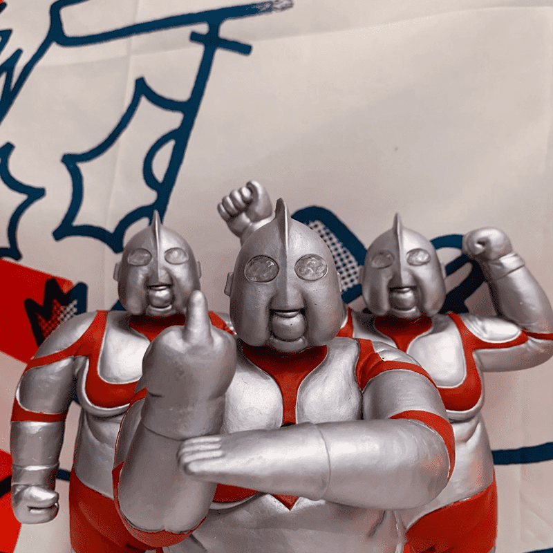 光之幼崽迪加 现货 gk肥宅胖奥特曼退休自制q版可爱恶搞礼物摆件手办