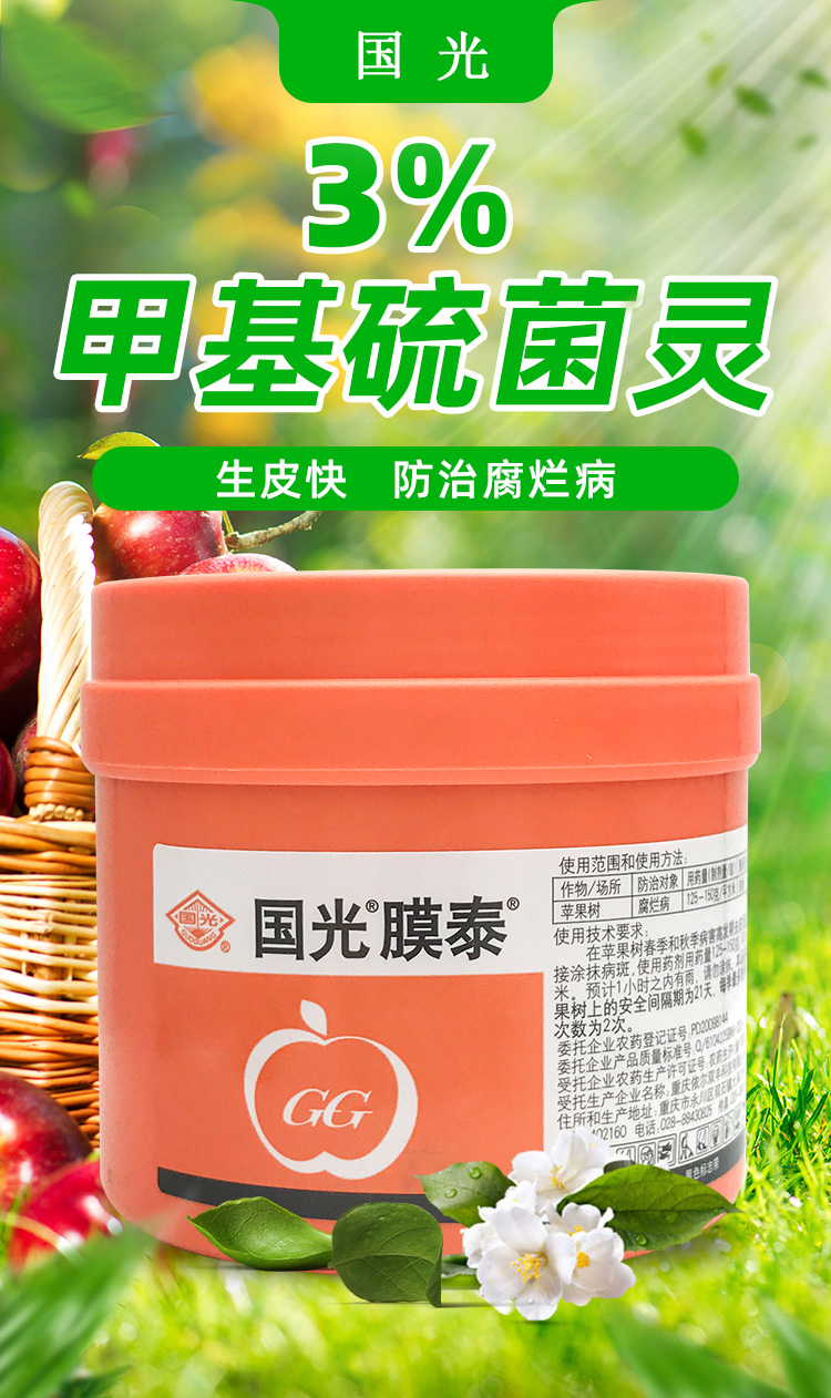 国光膜泰糊涂果树桩树木嫁接植物伤口封口愈合剂涂抹腐烂病 500克